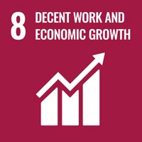 Sustainability Goal 8 - Decent Work & Economic Growth (icon)