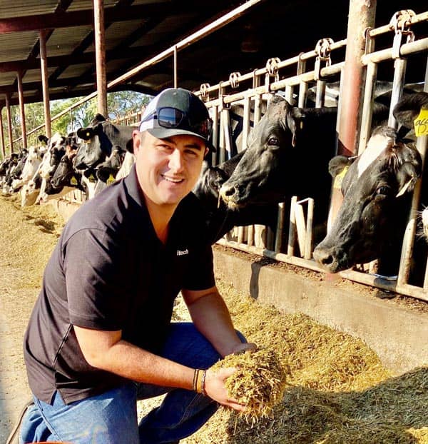 Sal Costilla on a dairy farm