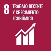 Sustainability Goal 8 - Decent Work & Economic Growth (icon)