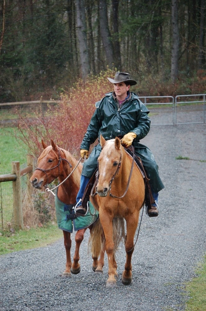 "Waterproof gear for horse riding"