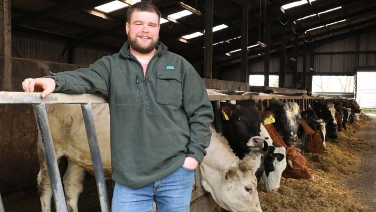Rhodri Evans on his farm in Wales