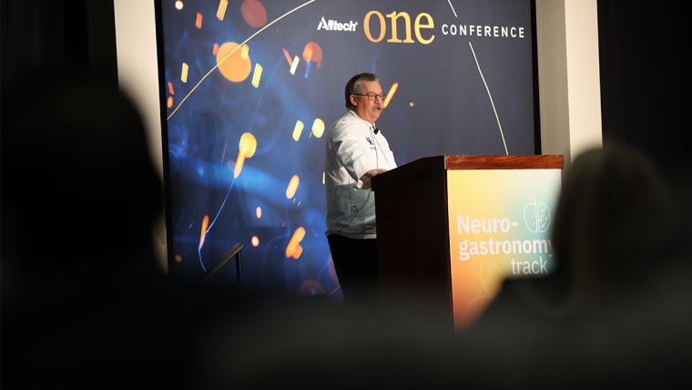Bob Perry speaking in the Neurogastronomy track at the Alltech ONE Conference in May 2022 